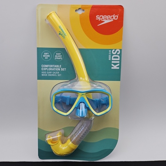 Speedo Comfortable Exploration Set Kids Age 3-8 Mask Snorkel Set New Sealed - Picture 2 of 11